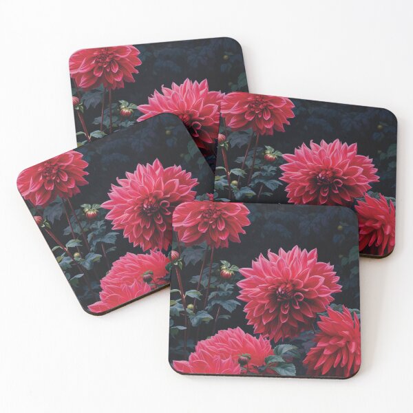 Item preview, Dahlia Tile 12: Velvet Pom-Poms in a Rainbow Garden with Layers of Petals designed and sold by TheBrainArt.
