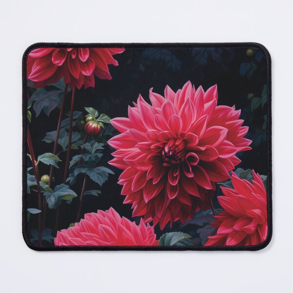 Item preview, Dahlia Tile 12: Velvet Pom-Poms in a Rainbow Garden with Layers of Petals designed and sold by TheBrainArt.