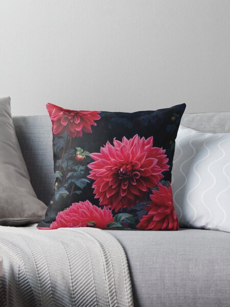 Item preview, Dahlia Tile 12: Velvet Pom-Poms in a Rainbow Garden with Layers of Petals designed and sold by TheBrainArt.