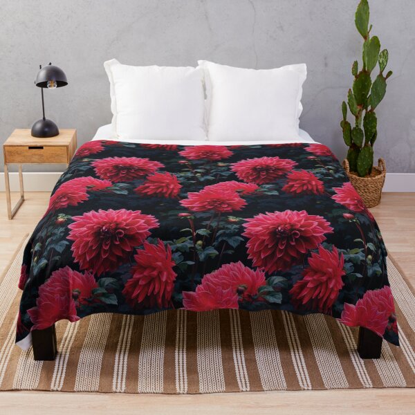 Item preview, Dahlia Tile 12: Velvet Pom-Poms in a Rainbow Garden with Layers of Petals designed and sold by TheBrainArt.