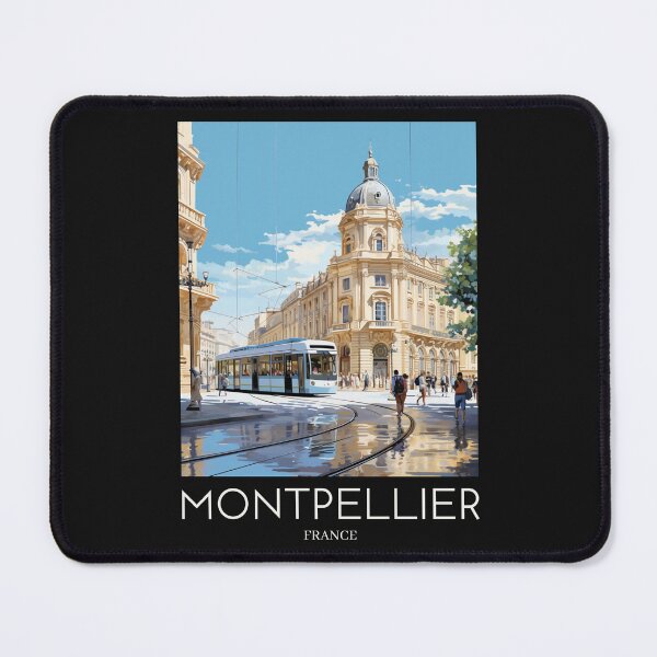 Item preview, A Pop Art Travel Print of Montpellier - France designed and sold by StudioRedKoala.