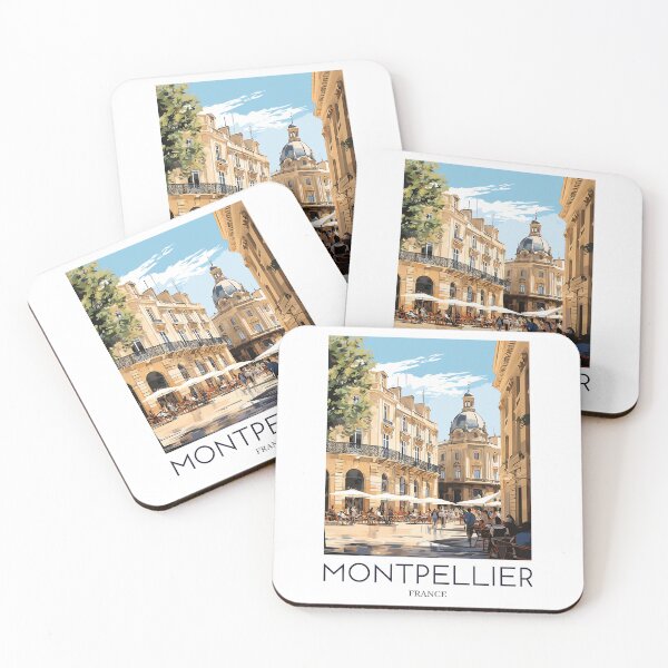Item preview, A Pop Art Travel Print of Montpellier - France designed and sold by StudioRedKoala.