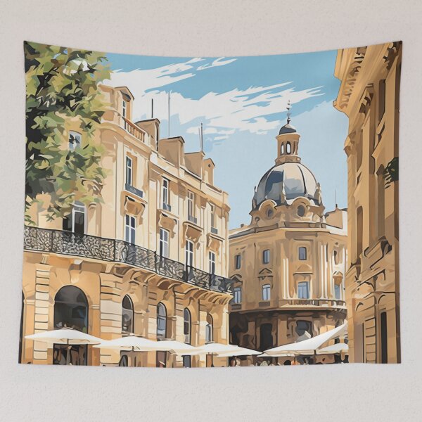 Item preview, A Pop Art Travel Print of Montpellier - France designed and sold by StudioRedKoala.
