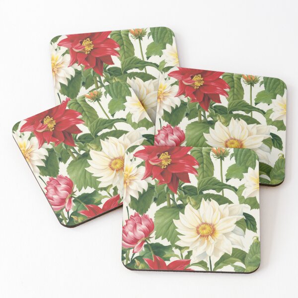 Item preview, Dahlia Tile 13: Velvet Pom-Poms in a Rainbow Garden with Layers of Petals designed and sold by TheBrainArt.