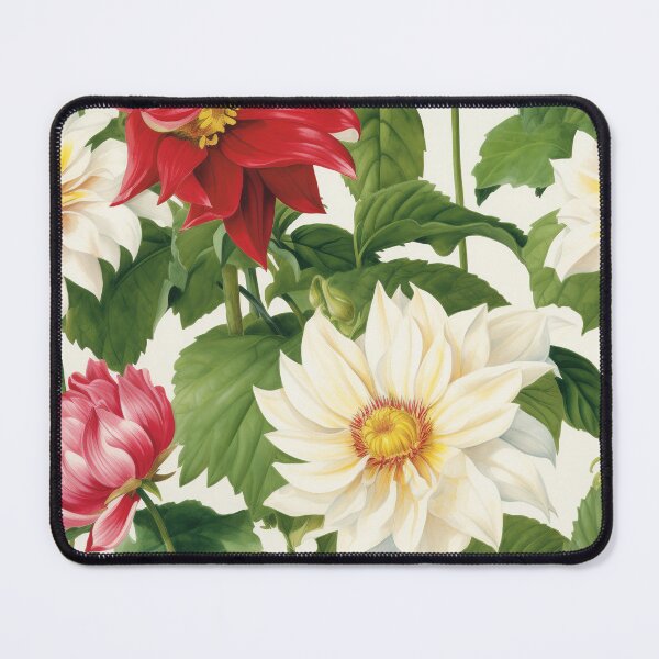 Item preview, Dahlia Tile 13: Velvet Pom-Poms in a Rainbow Garden with Layers of Petals designed and sold by TheBrainArt.
