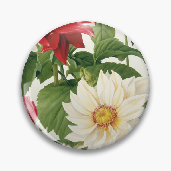 Item preview, Dahlia Tile 13: Velvet Pom-Poms in a Rainbow Garden with Layers of Petals designed and sold by TheBrainArt.