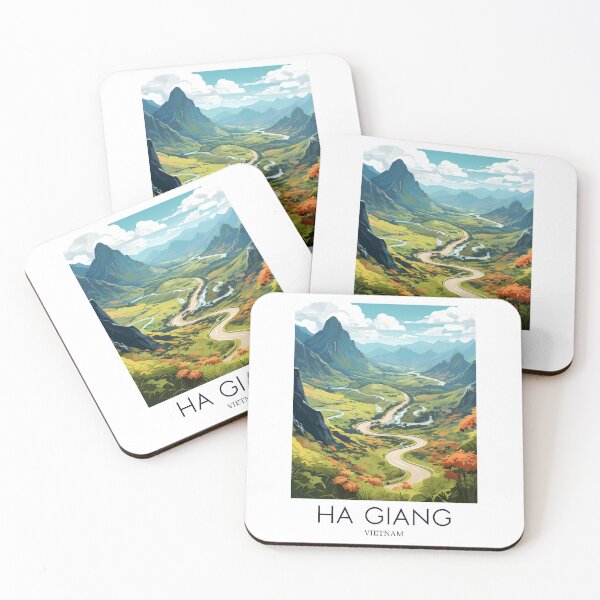 Item preview, A Pop Art Travel Print of Ha Giang - Vietnam  designed and sold by StudioRedKoala.