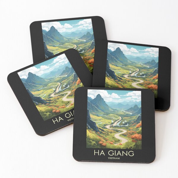 Item preview, A Pop Art Travel Print of Ha Giang - Vietnam  designed and sold by StudioRedKoala.
