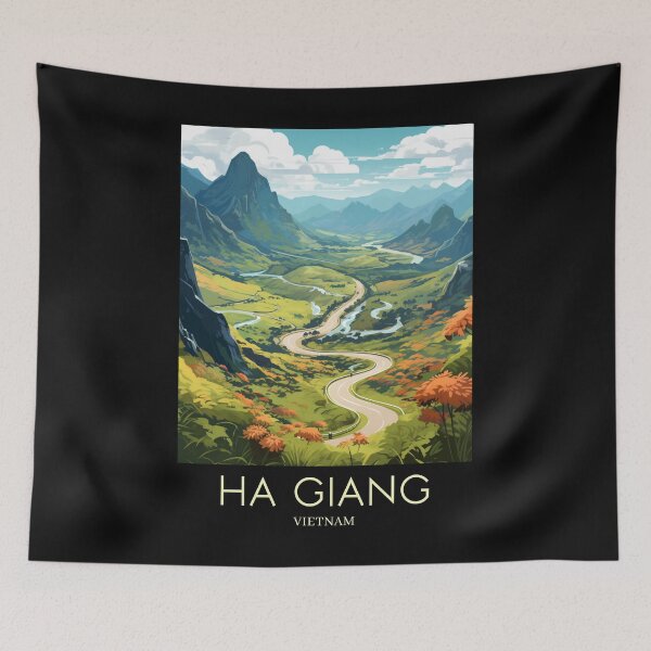 Item preview, A Pop Art Travel Print of Ha Giang - Vietnam  designed and sold by StudioRedKoala.