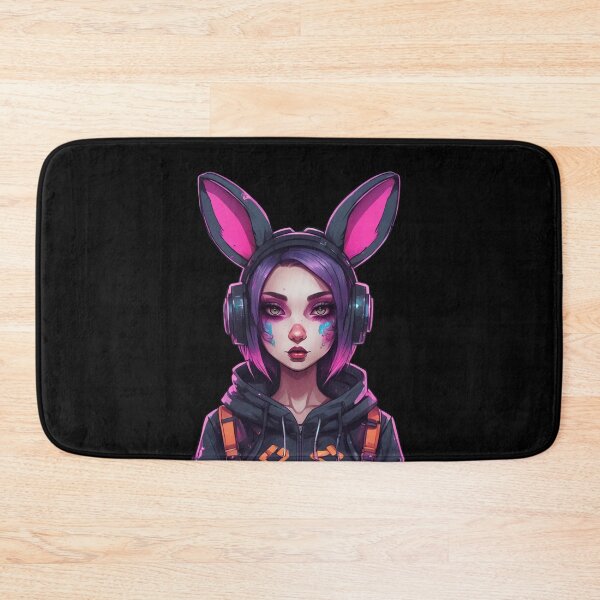 Item preview, Cute Cyberpunk Rabbit Girl, Bunny Ears, Kawaii designed and sold by Burn-Ego.
