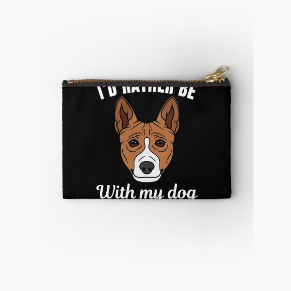 Item preview, I'd rather be with my dog, funny Basenji or African barkless dog breed owners or lovers saying  designed and sold by NBSStore.