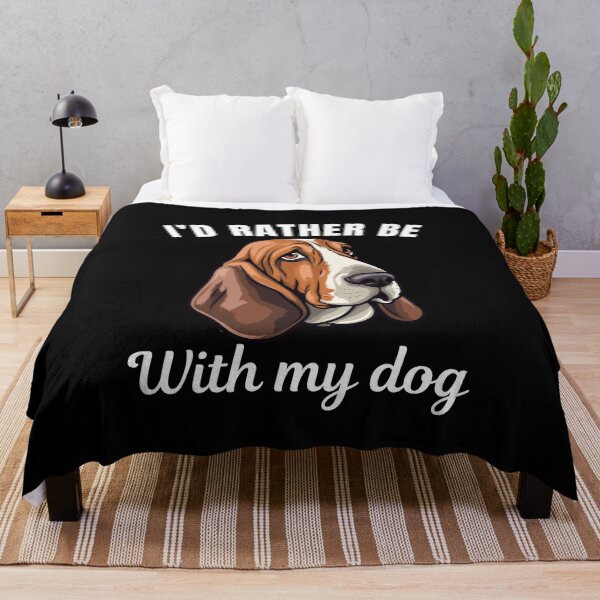Item preview, I'd rather be with my dog, funny Basset Hound breed owners or lovers saying  designed and sold by NBSStore.