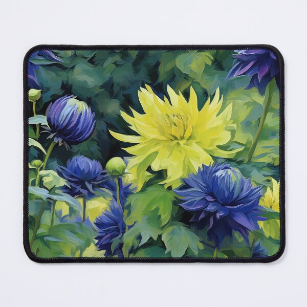 Item preview, Dahlia Tile 15: Velvet Pom-Poms in a Rainbow Garden with Layers of Petals designed and sold by TheBrainArt.