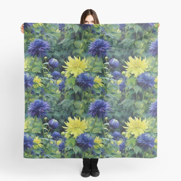 Item preview, Dahlia Tile 15: Velvet Pom-Poms in a Rainbow Garden with Layers of Petals designed and sold by TheBrainArt.