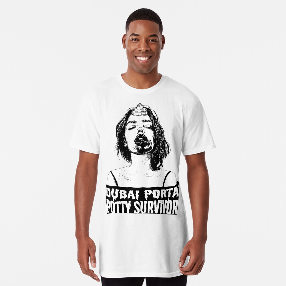 Dubai Porty Potty Survivor Funny Shirt, Dubai Porty Potty Dark Humour,  Funny Influencer, Gift for Social Media Influencer