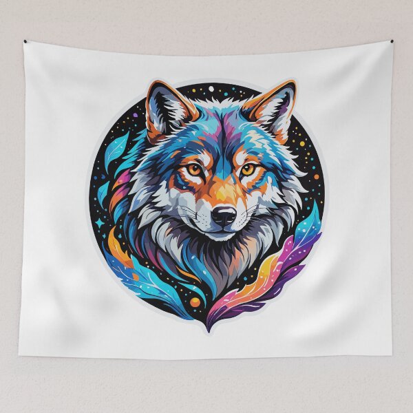 Item preview, Galactic Wolf Spirit with Luminous Feathers designed and sold by SCG-designs.