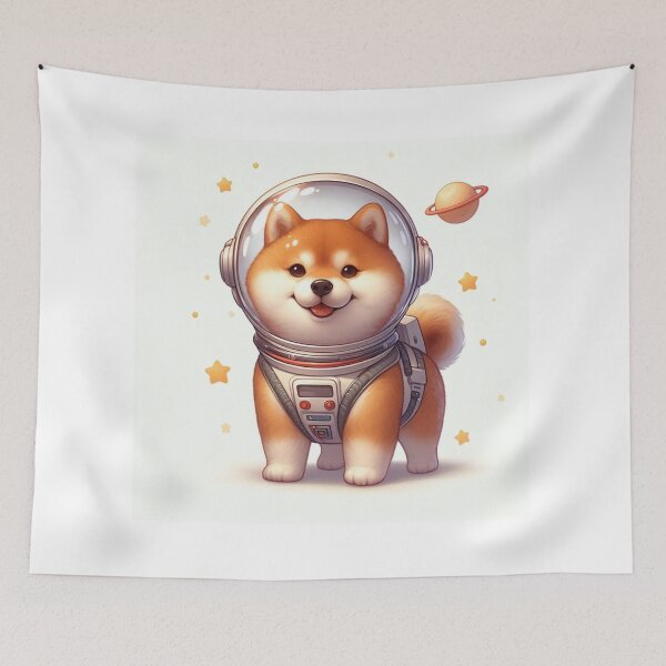 Artikelvorschau, ein süßer, fröhlicher Shiba im Traumraum entworfen und verkauft von storeofmylOVE.