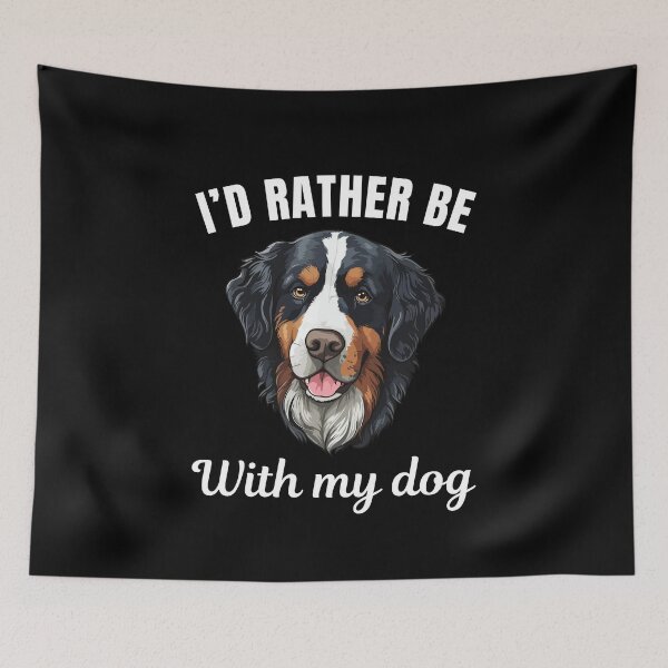 Item preview, I'd rather be with my dog, funny bernese mountain breed owners or lovers saying  designed and sold by NBSStore.