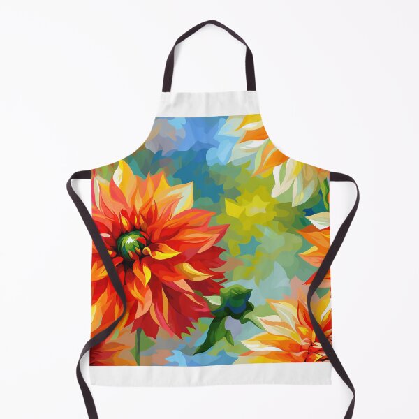 Item preview, Dahlia Tile 17: Velvet Pom-Poms in a Rainbow Garden with Layers of Petals designed and sold by TheBrainArt.