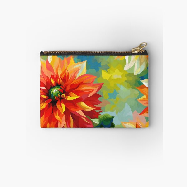 Item preview, Dahlia Tile 17: Velvet Pom-Poms in a Rainbow Garden with Layers of Petals designed and sold by TheBrainArt.