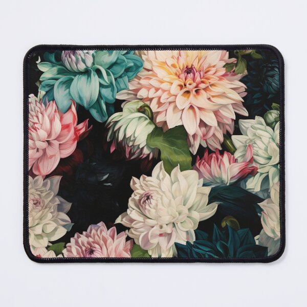 Item preview, Dahlia Tile 18: Velvet Pom-Poms in a Rainbow Garden with Layers of Petals designed and sold by TheBrainArt.