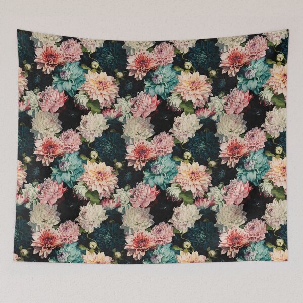 Item preview, Dahlia Tile 18: Velvet Pom-Poms in a Rainbow Garden with Layers of Petals designed and sold by TheBrainArt.