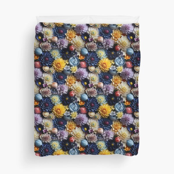 Item preview, Dahlia Tile 19: Velvet Pom-Poms in a Rainbow Garden with Layers of Petals designed and sold by TheBrainArt.