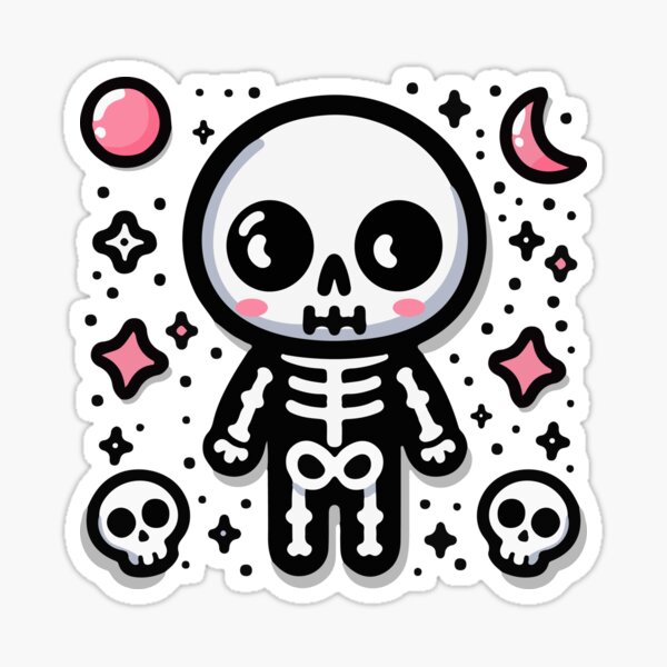 Preppy Skeleton Sticker