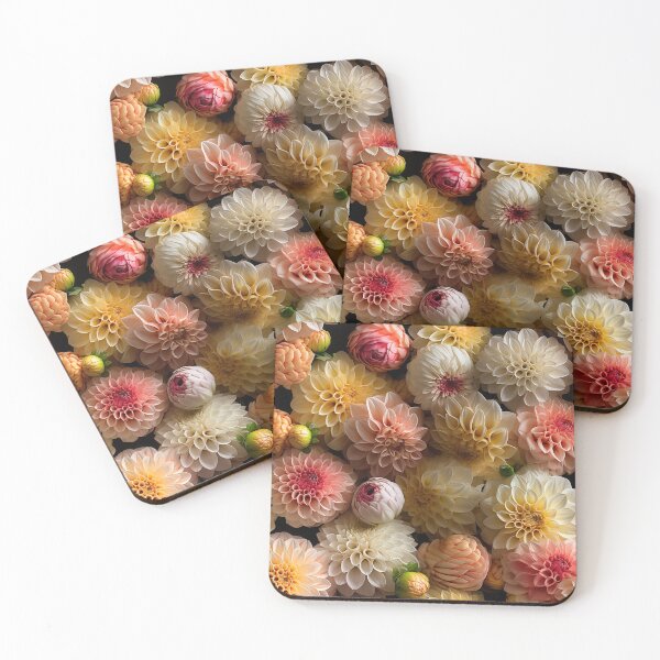 Item preview, Dahlia Tile 20: Velvet Pom-Poms in a Rainbow Garden with Layers of Petals designed and sold by TheBrainArt.