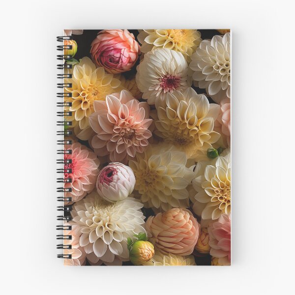 Item preview, Dahlia Tile 20: Velvet Pom-Poms in a Rainbow Garden with Layers of Petals designed and sold by TheBrainArt.