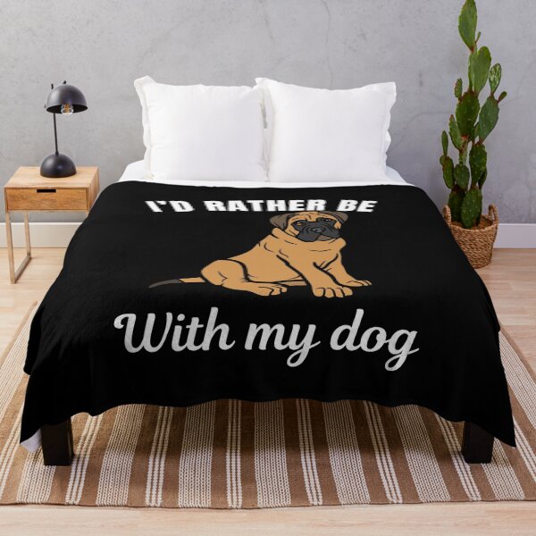 Artikelvorschau, Ich wäre lieber mit meinem Hund zusammen, sagen lustige Bullmastiff-Zuchtbesitzer oder Liebhaber entworfen und verkauft von NBSStore.