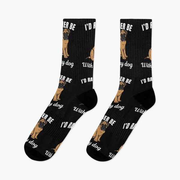 Item preview, I'd rather be with my dog, funny bullmastiff breed owners or lovers saying  designed and sold by NBSStore.