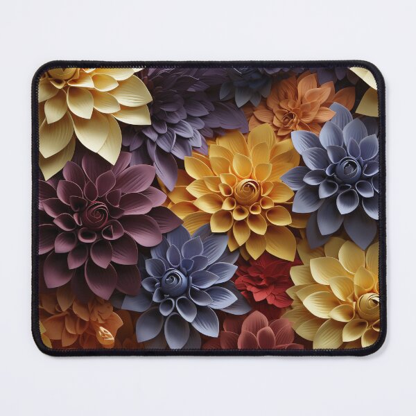 Item preview, Dahlia Tile 21: Velvet Pom-Poms in a Rainbow Garden with Layers of Petals designed and sold by TheBrainArt.