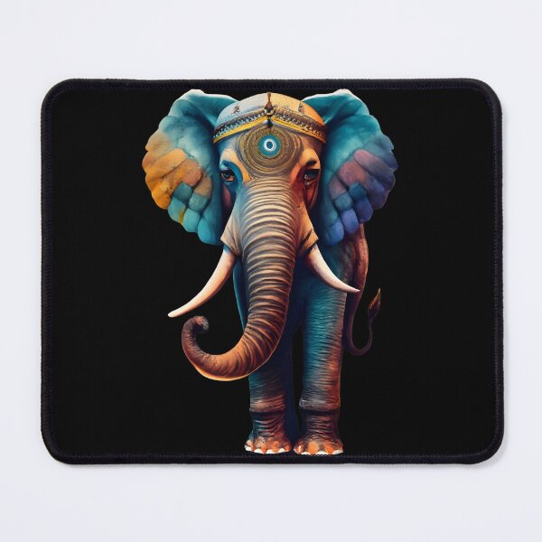 Item preview, Colorful elephant front view designed and sold by Ann Miu Deluxe.