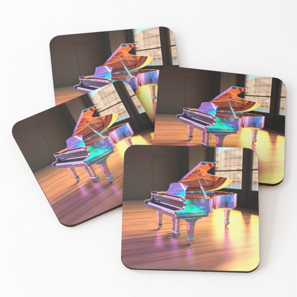 Item preview, Iridescent Piano: Abstract Art in Shifting Hues designed and sold by iQuorra.