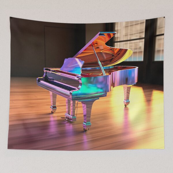 Item preview, Iridescent Piano: Abstract Art in Shifting Hues designed and sold by iQuorra.