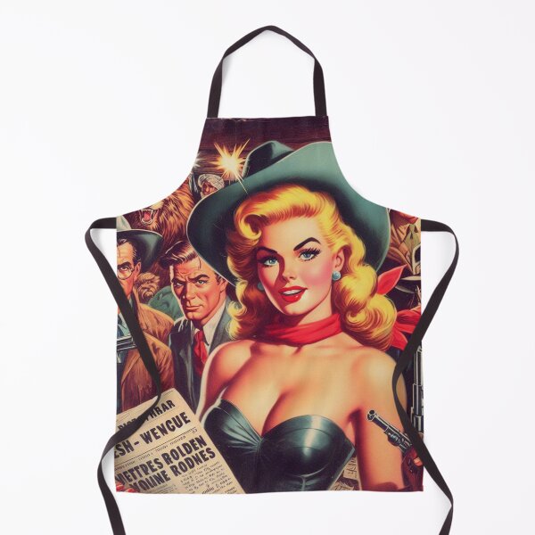 Item preview, Vintage Cowgirl Illustration designed and sold by PulpVintage.