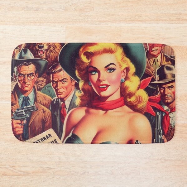 Item preview, Vintage Cowgirl Illustration designed and sold by PulpVintage.