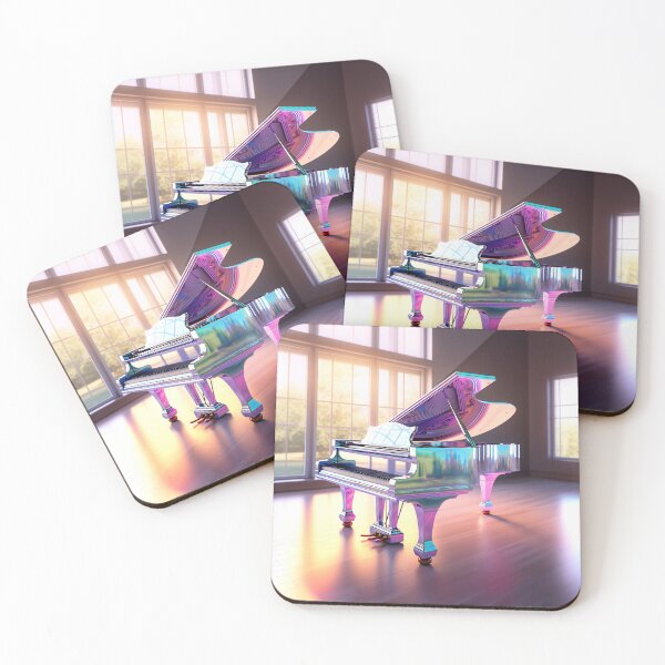 Item preview, Iridescent Piano Keys: Abstract Symphony of Colors designed and sold by iQuorra.
