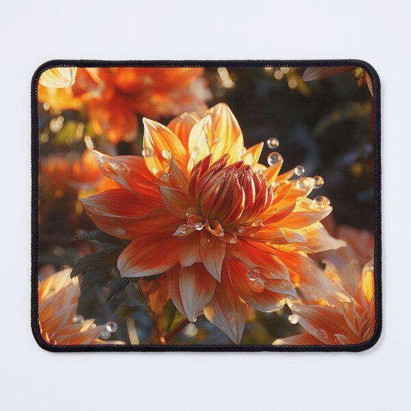 Item preview, Dahlia Tile 23: Velvet Pom-Poms in a Rainbow Garden with Layers of Petals designed and sold by TheBrainArt.