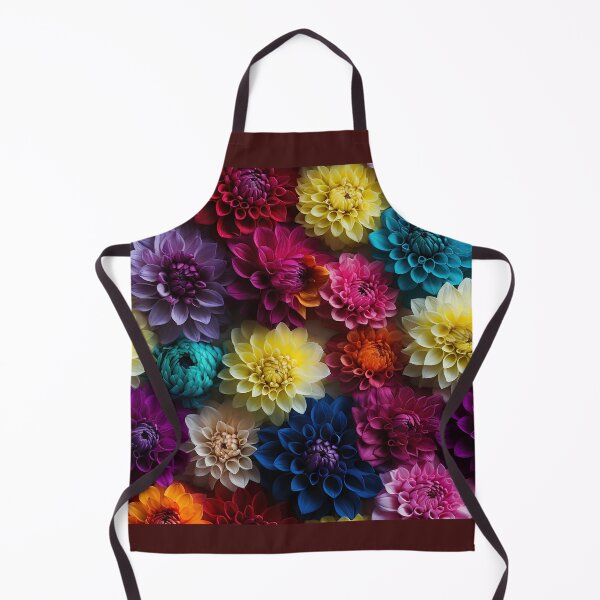 Item preview, Dahlia Tile 24: Velvet Pom-Poms in a Rainbow Garden with Layers of Petals designed and sold by TheBrainArt.