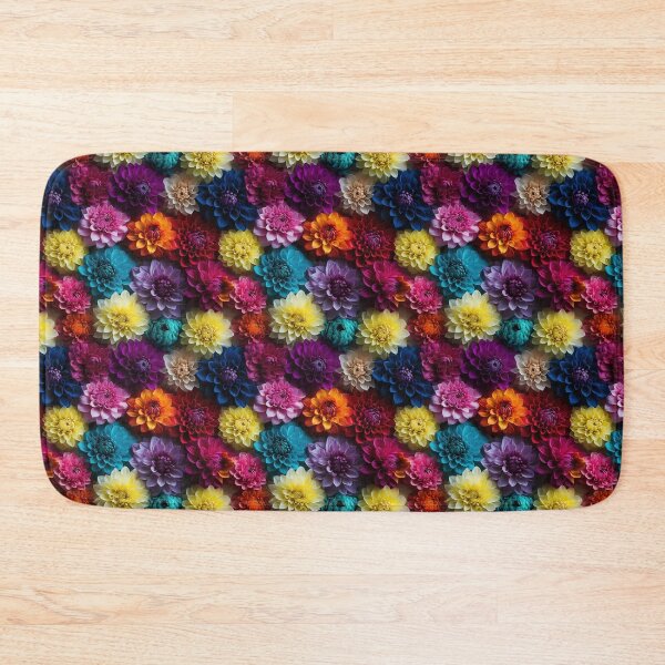 Item preview, Dahlia Tile 24: Velvet Pom-Poms in a Rainbow Garden with Layers of Petals designed and sold by TheBrainArt.