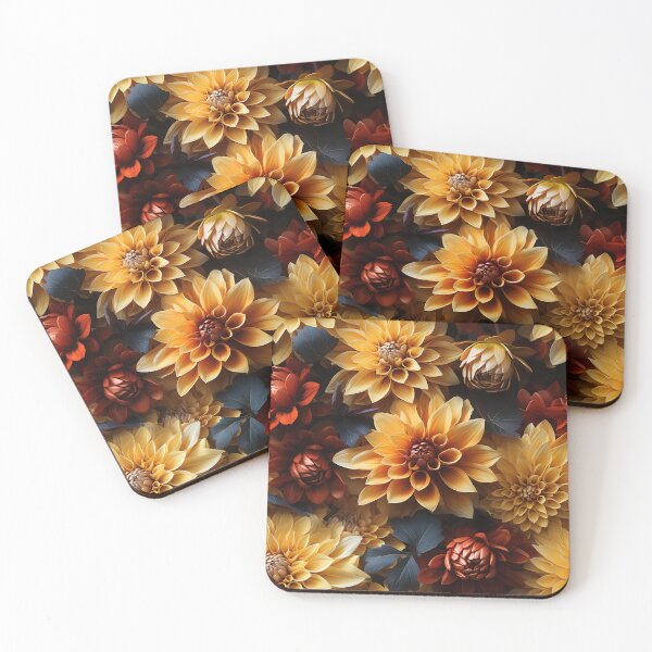 Item preview, Dahlia Tile 25: Velvet Pom-Poms in a Rainbow Garden with Layers of Petals designed and sold by TheBrainArt.