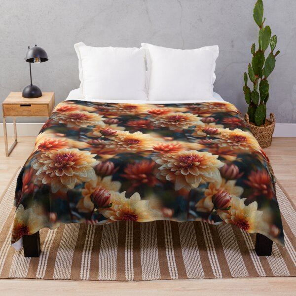 Item preview, Dahlia Tile 26: Velvet Pom-Poms in a Rainbow Garden with Layers of Petals designed and sold by TheBrainArt.