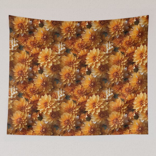 Item preview, Dahlia Tile 28: Velvet Pom-Poms in a Rainbow Garden with Layers of Petals designed and sold by TheBrainArt.