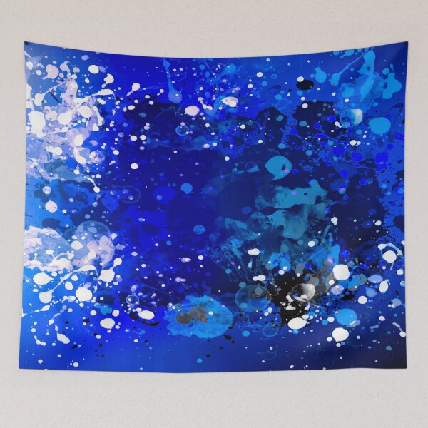 Item preview, Blue paint splatters designed and sold by steveball.