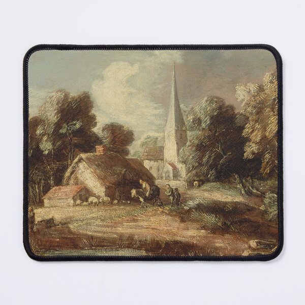 Item preview, Vintage Landscape oif Cottage and Church designed and sold by tomorrowsart.
