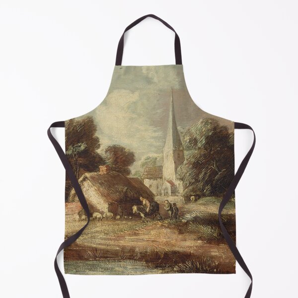 Item preview, Vintage Landscape oif Cottage and Church designed and sold by tomorrowsart.
