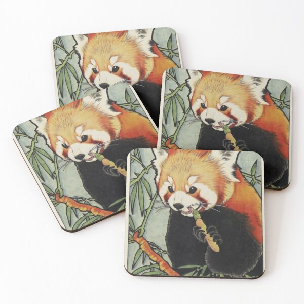 Item preview, Red Panda In Japan Style Ginger Asian Bamboo Eating Food Hungry designed and sold by Cr320.