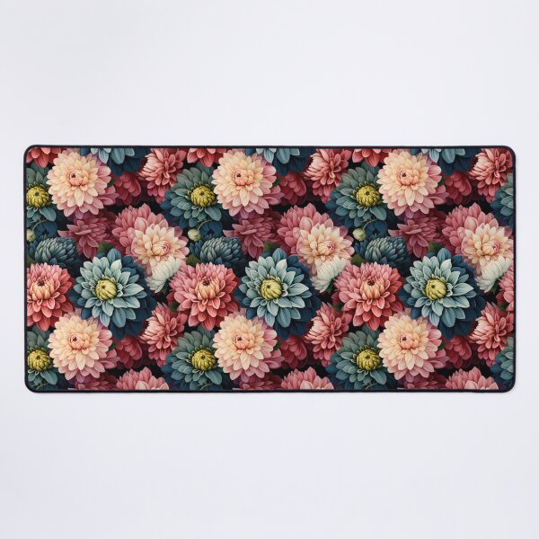 Item preview, Dahlia Tile 29: Velvet Pom-Poms in a Rainbow Garden with Layers of Petals designed and sold by TheBrainArt.